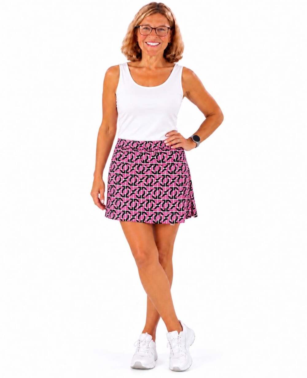 Sport Haley  Pull-on Golf/Pickleball Skort Elated MSP Pink Black